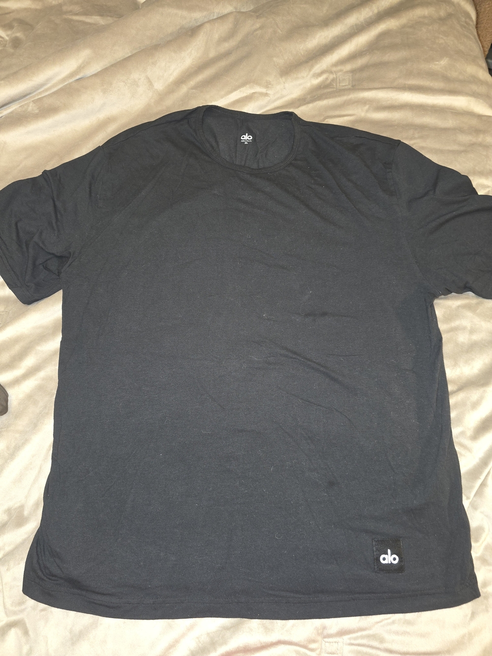 ALO Yoga Men's Black Short-Sleeve Performance T-Shirt
